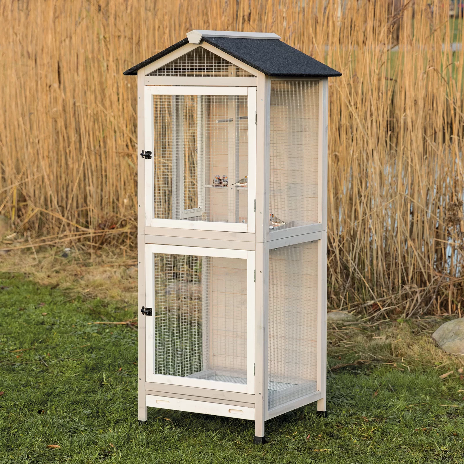 【Pet】Freddy 70'' Pointed Top Flight Cage with Stand