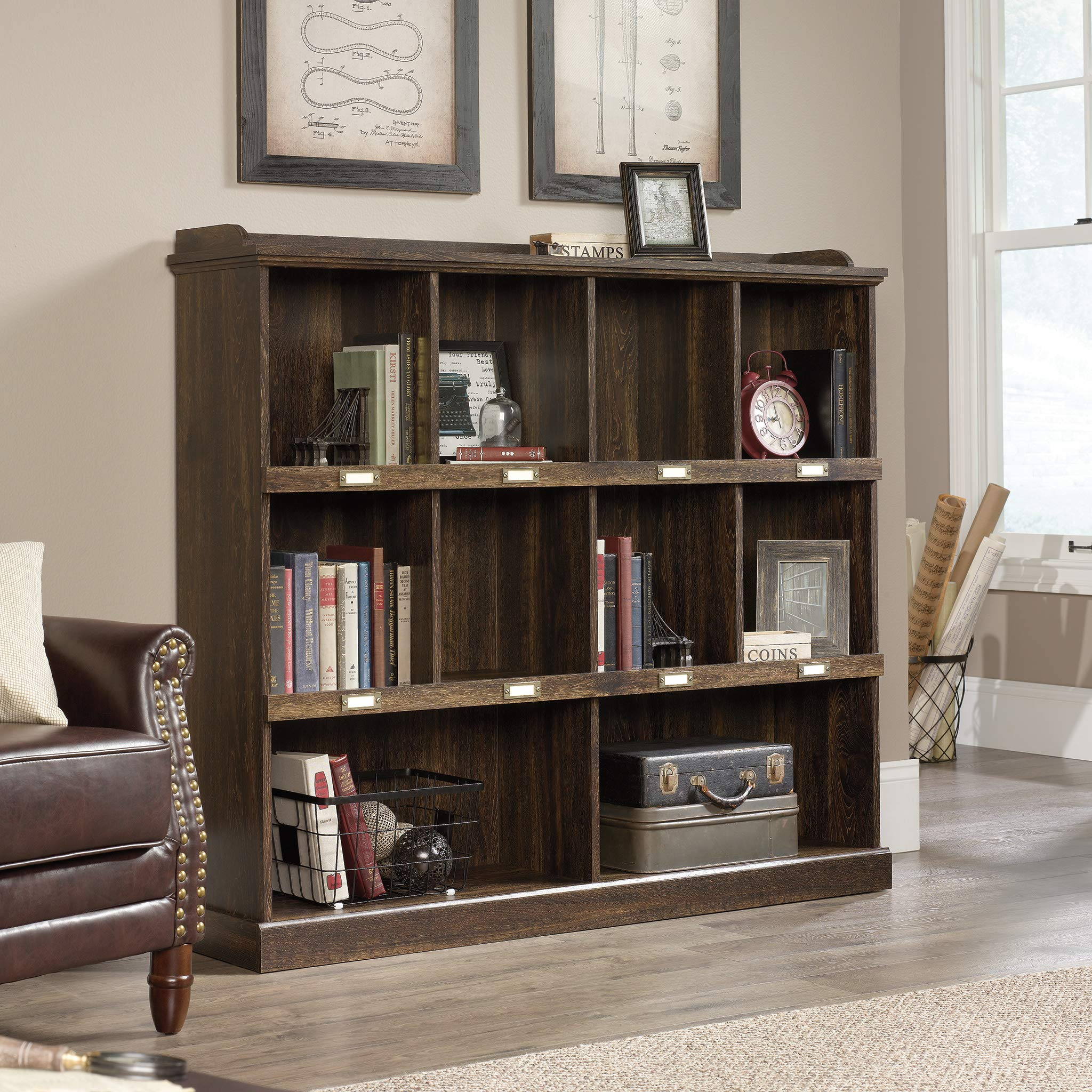 【Furniture】Rustic Super Wide 86 Inch 5 Tier Bookcase with 23 Shelves, 5-Shelf Etagere Large Open Bookshelf