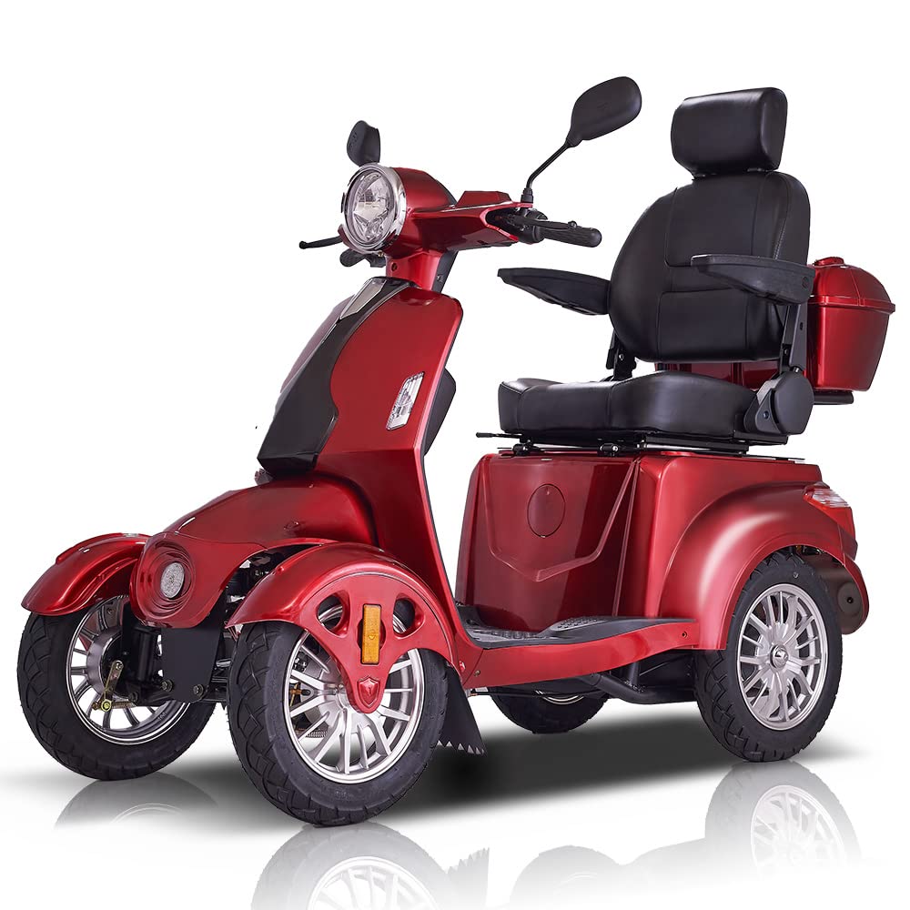 【Sports&Outdoors】Heavy Duty Mobility Scooters for Seniors & Adults 500lbs Capacity - Electric Powered Wheelchair Device